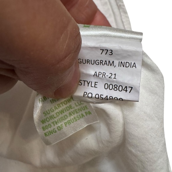 Lilly Pulitzer Candee Women's White Cotton Top Cottagecore Coastal Grandma Sz M - Picture 7 of 9